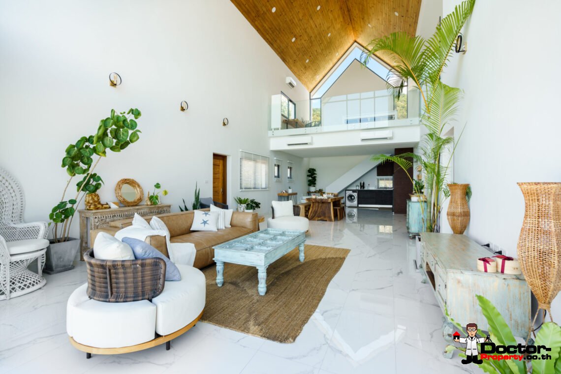 New 3 Bedroom Sea View Villa – Bang Makham, Koh Samui – For Sale