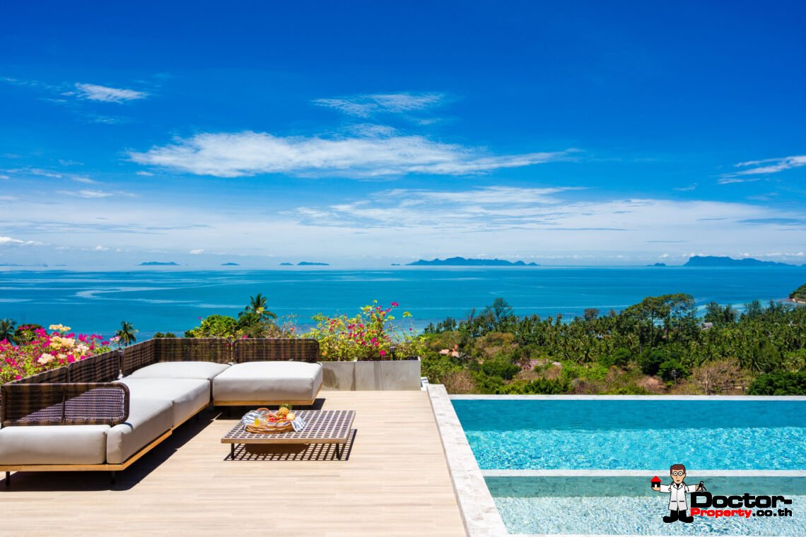New 3 Bedroom Sea View Villa – Bang Makham, Koh Samui – For Sale