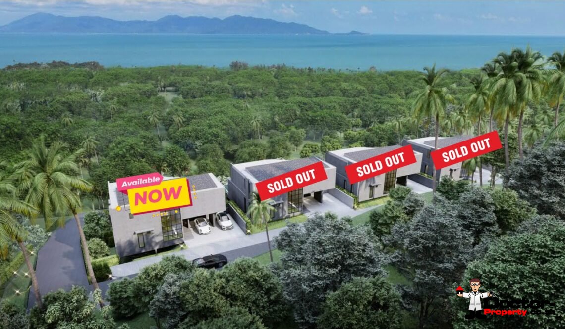 New 3 Bedroom Sea View Pool Villas in Mae Nam, Koh Samui – For Sale