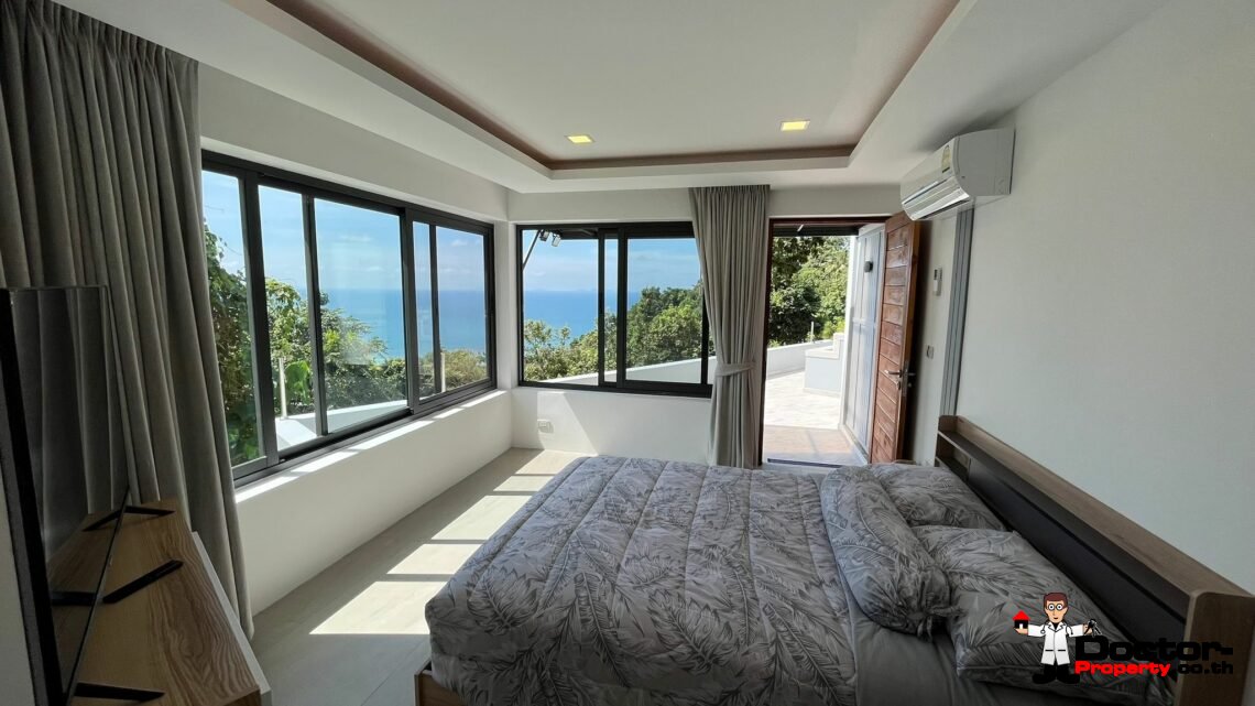 New 4 Bedroom Seaview 2 Pools Villa – Laem Yai – Koh Samui – For Sale