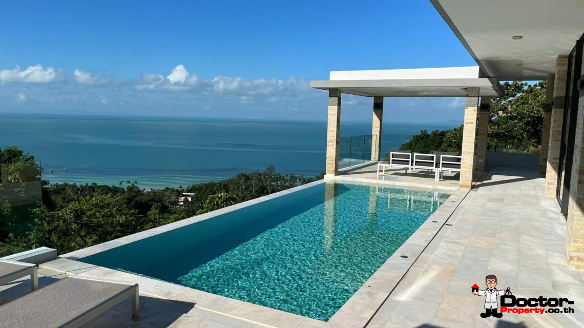 New 4 Bedroom Seaview 2 Pools Villa – Laem Yai – Koh Samui – For Sale