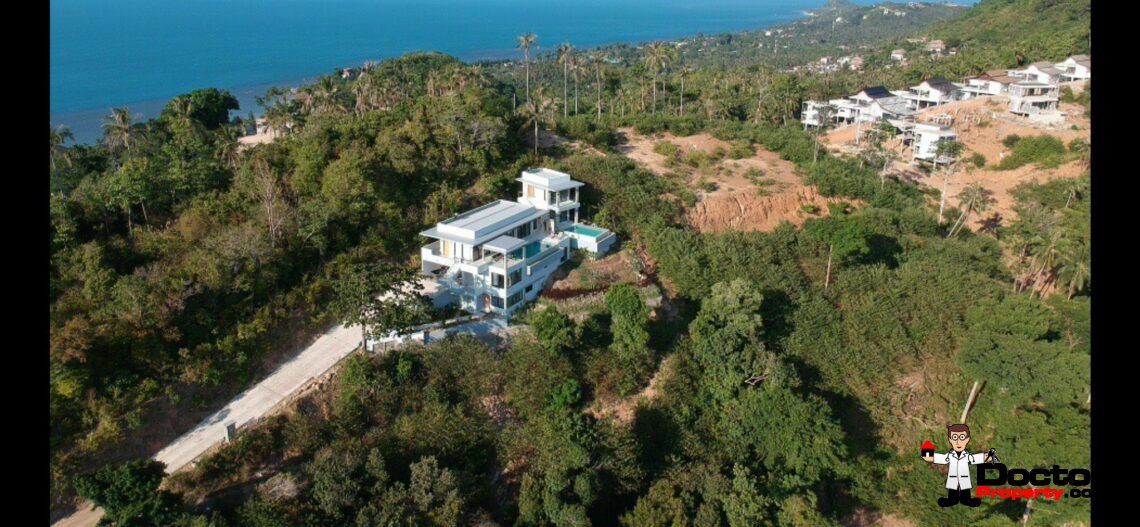 New 4 Bedroom Seaview 2 Pools Villa – Laem Yai – Koh Samui – For Sale