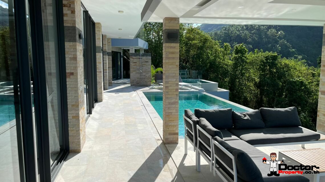 New 4 Bedroom Seaview 2 Pools Villa – Laem Yai – Koh Samui – For Sale