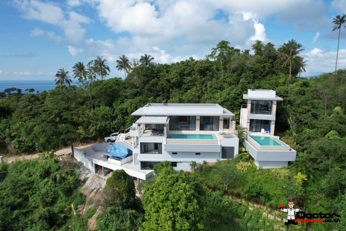 New 4 Bedroom Seaview 2 Pools Villa – Laem Yai – Koh Samui – For Sale