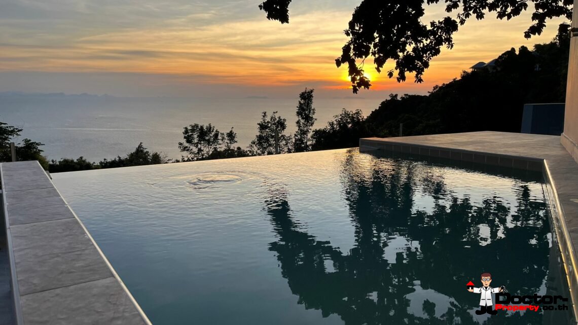 New 4 Bedroom Seaview 2 Pools Villa – Laem Yai – Koh Samui – For Sale