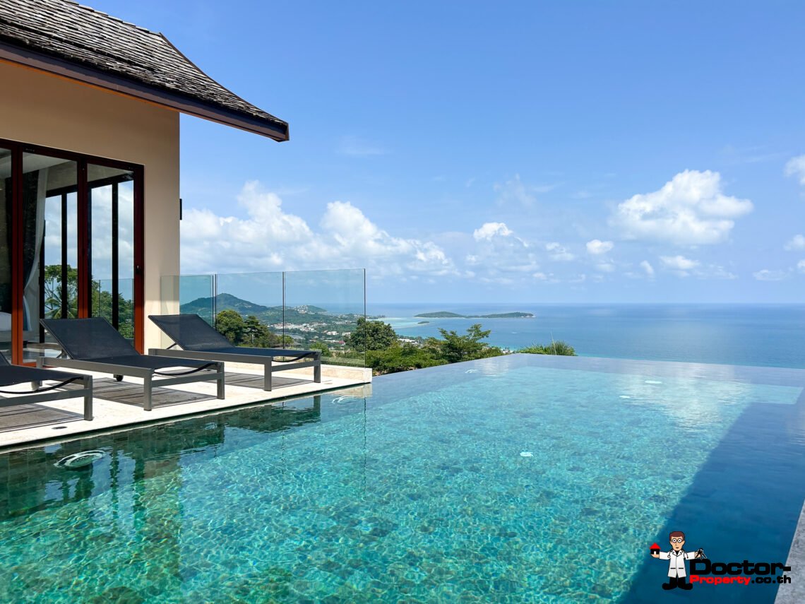 New 3-4 Bedroom Sea View Pool Villa in Chaweng Noi, Koh Samui – For Sale