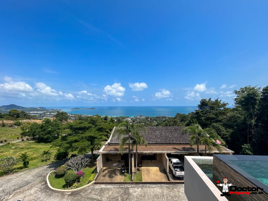 New 3-4 Bedroom Sea View Pool Villa in Chaweng Noi, Koh Samui – For Sale