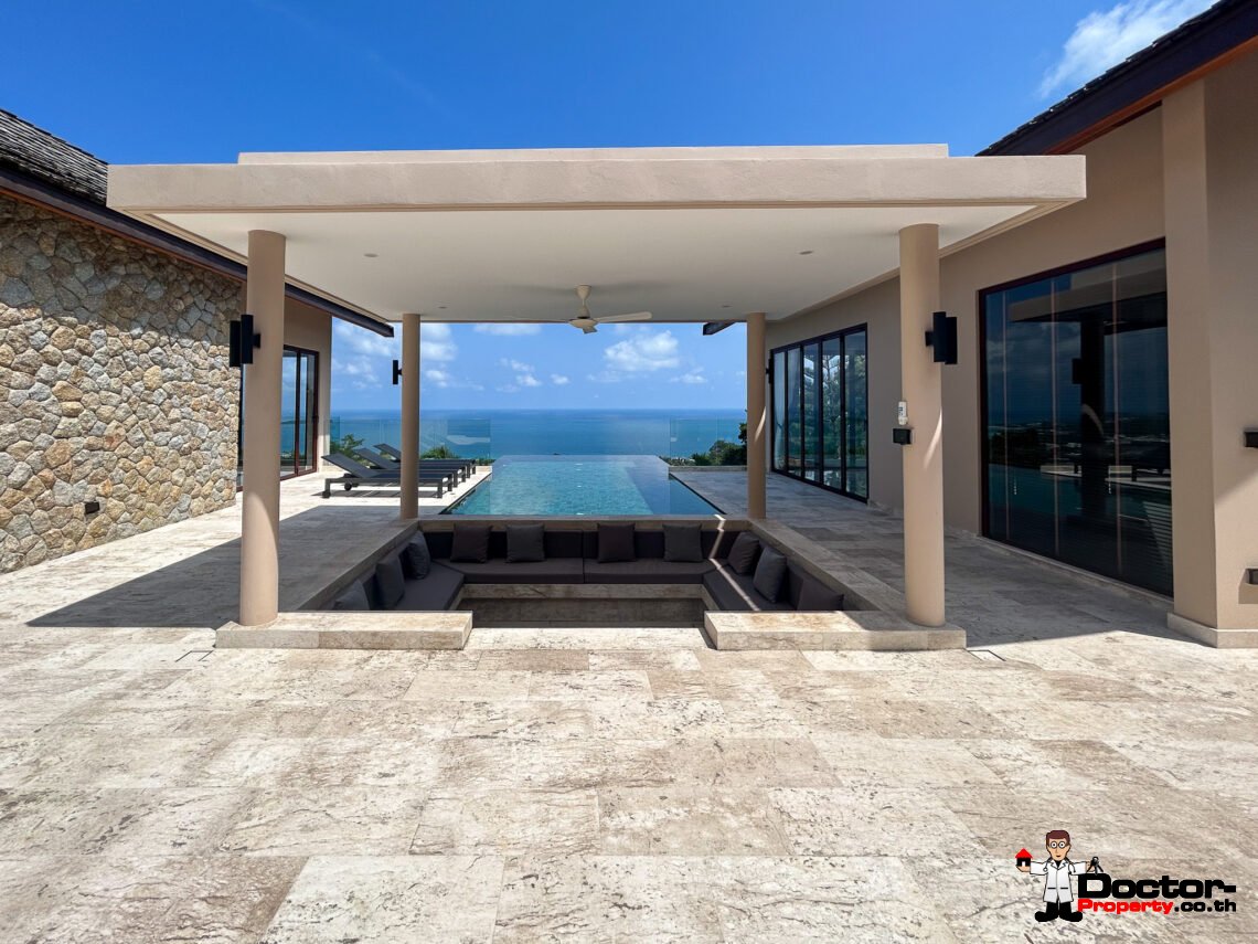 New 3-4 Bedroom Sea View Pool Villa in Chaweng Noi, Koh Samui – For Sale