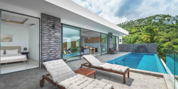 New 3 Bedroom Sea View Villa – Chaweng Noi – Koh Samui – For Sale