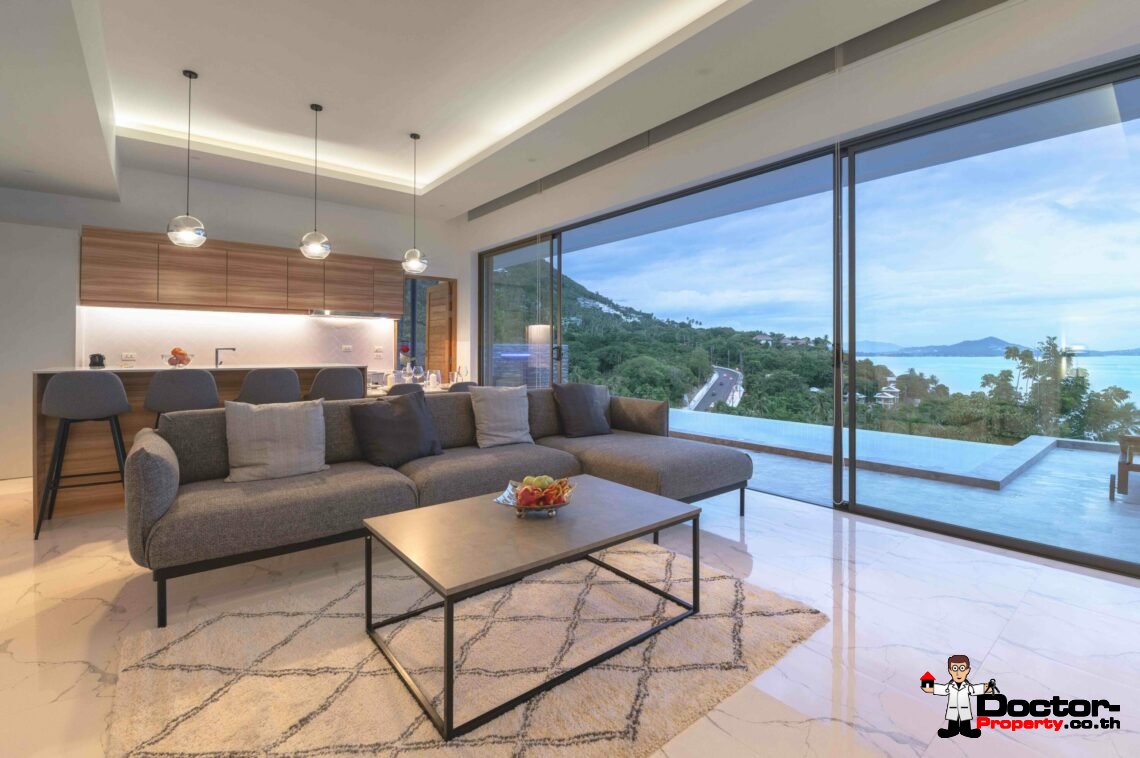 New 3 Bedroom Sea View Villa – Chaweng Noi – Koh Samui – For Sale