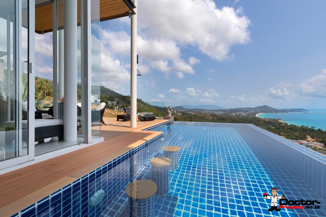 Luxury 3 Bedroom Sea View Villa – Chaweng Noi – Koh Samui – For Sale