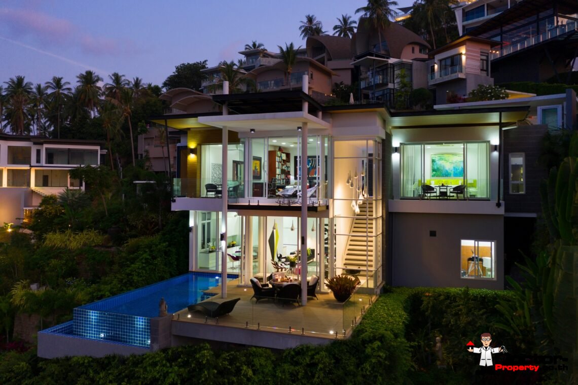 Luxury 3 Bedroom Sea View Villa – Chaweng Noi – Koh Samui – For Sale