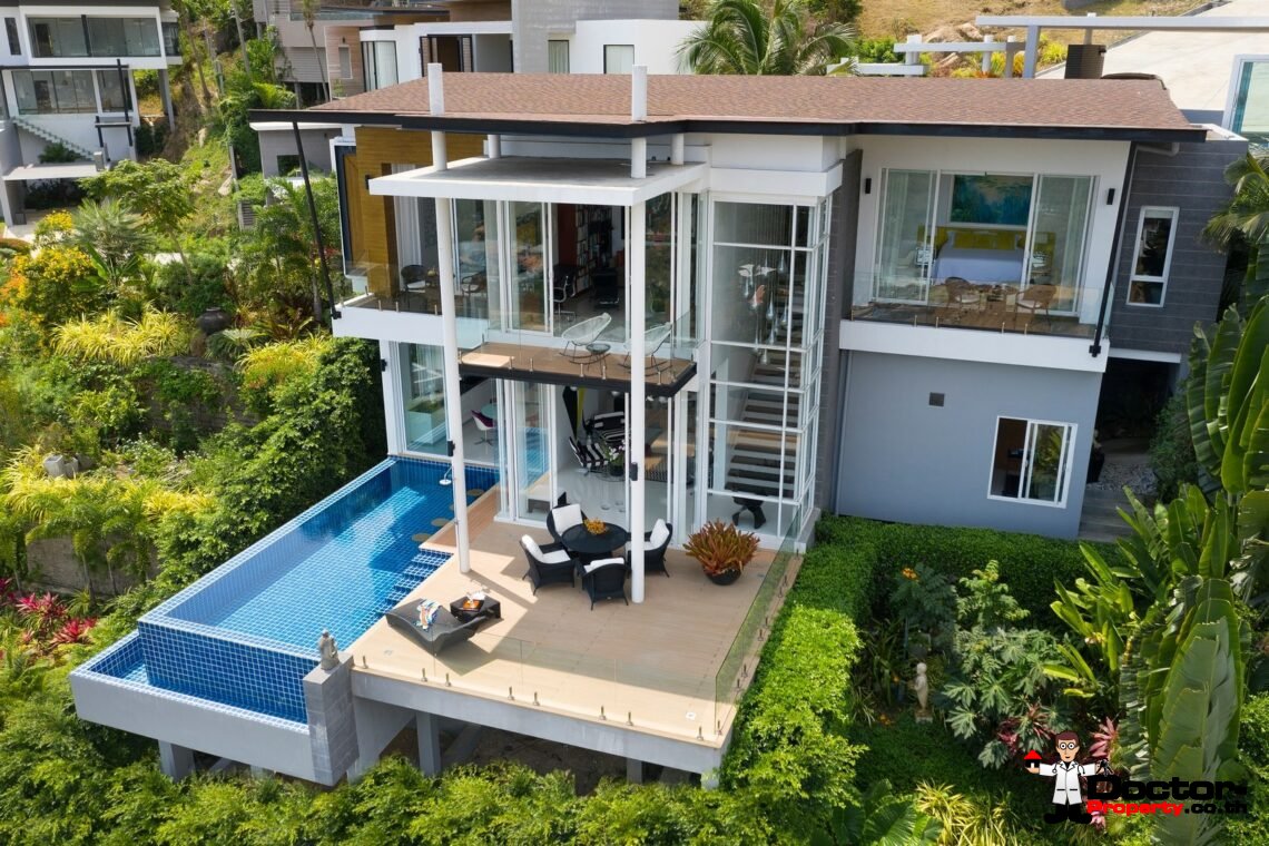 Luxury 3 Bedroom Sea View Villa – Chaweng Noi – Koh Samui – For Sale