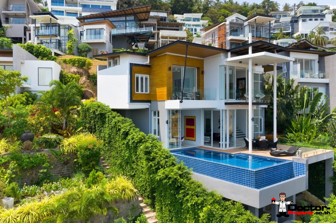 Luxury 3 Bedroom Sea View Villa – Chaweng Noi – Koh Samui – For Sale