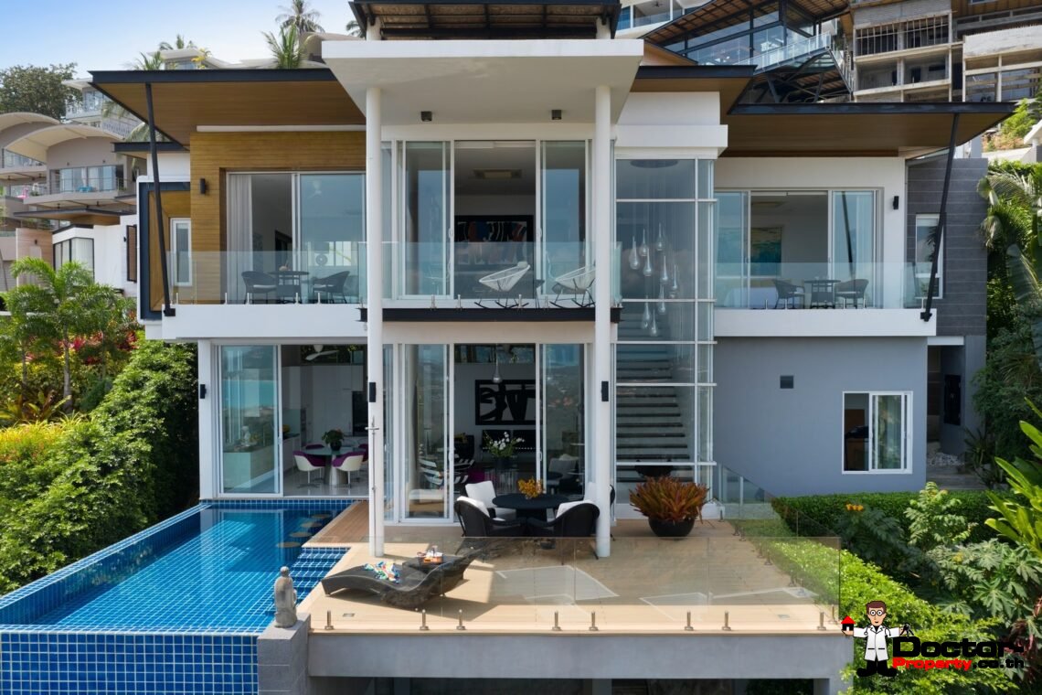 Luxury 3 Bedroom Sea View Villa – Chaweng Noi – Koh Samui – For Sale