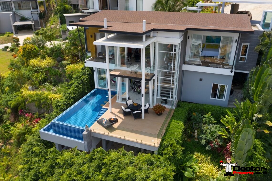 Luxury 3 Bedroom Sea View Villa – Chaweng Noi – Koh Samui – For Sale