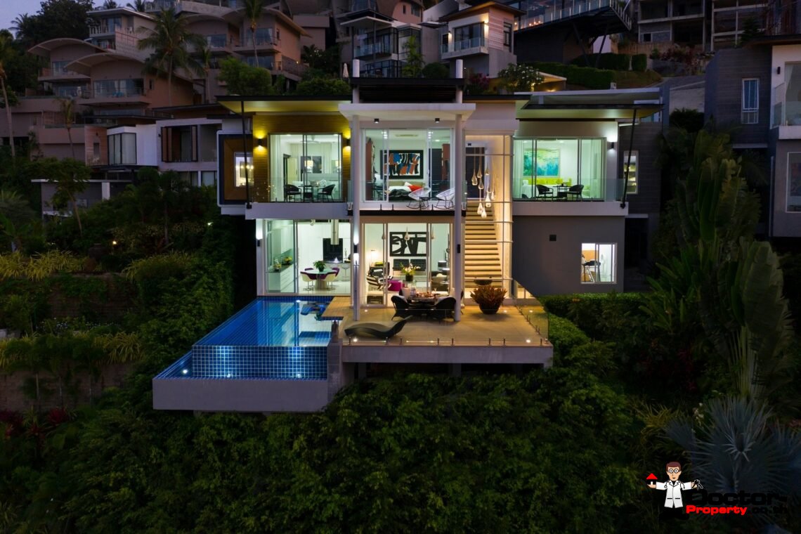 Luxury 3 Bedroom Sea View Villa – Chaweng Noi – Koh Samui – For Sale