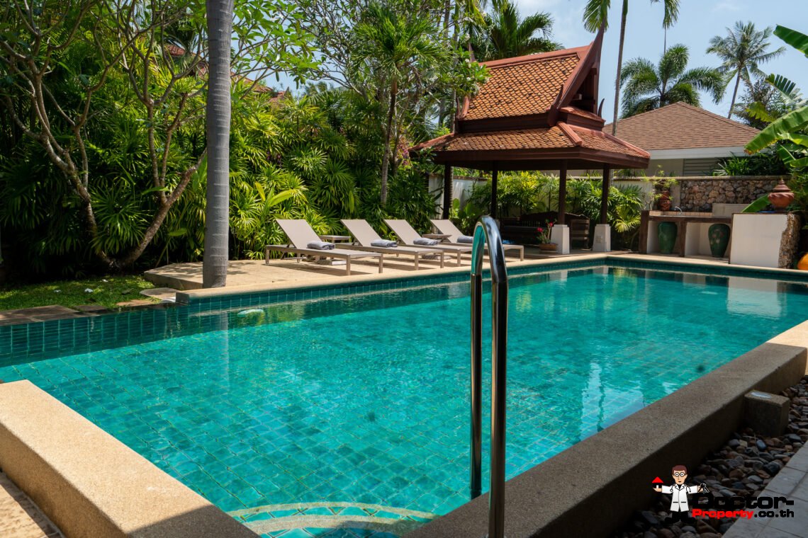 Traditional Style 4 Bedroom Villa, near Beach – Hua Thanon, Koh Samui – For Sale