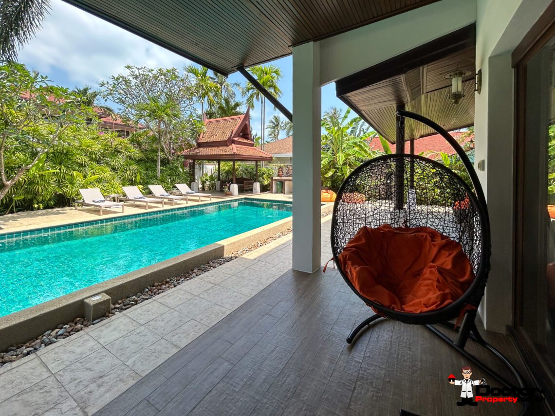 Traditional Style 4 Bedroom Villa, near Beach in Laem Set, Koh Samui – For Sale