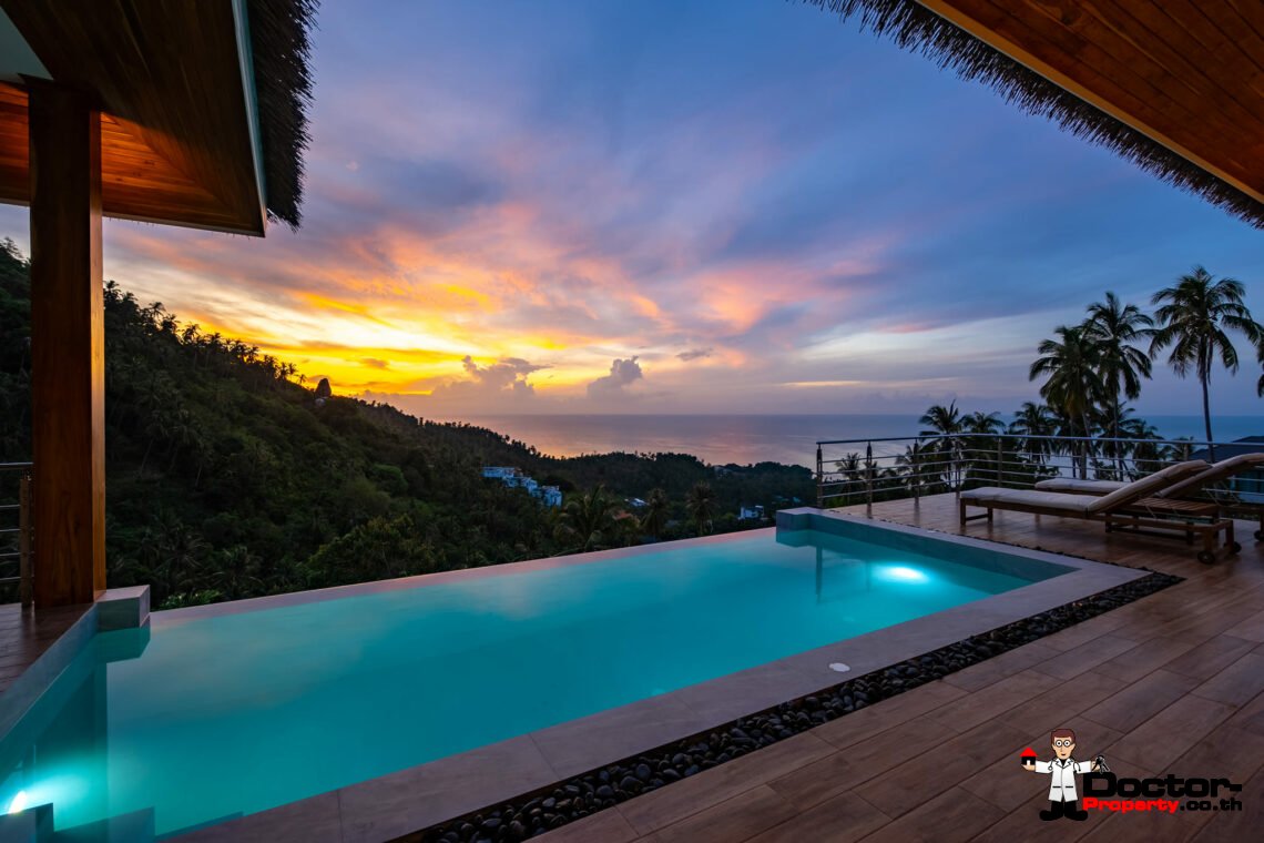 New 3-4 Bedroom Villas with Sea Views in Lamai, Koh Samui – For Sale