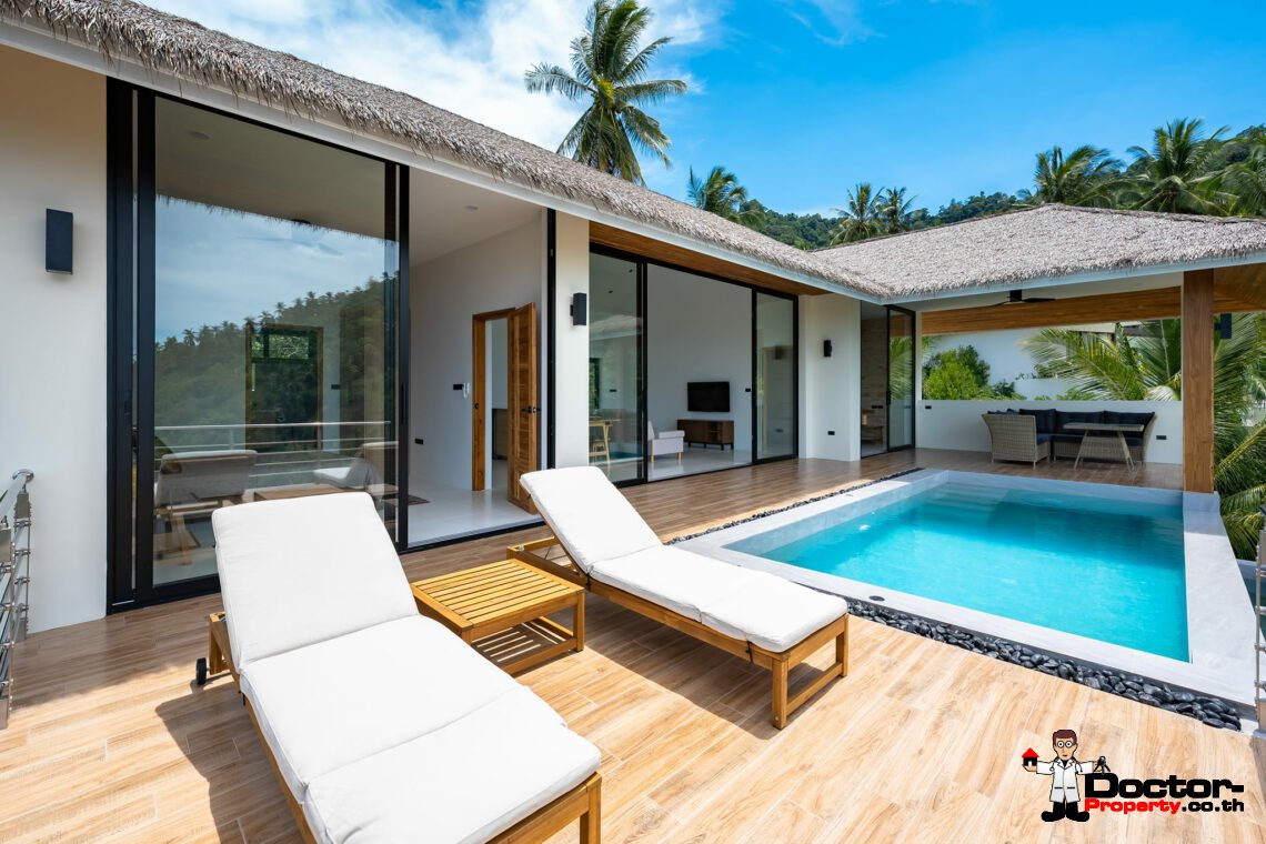 New 3-4 Bedroom Villas with Sea Views in Lamai, Koh Samui – For Sale