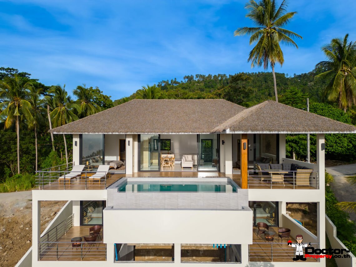 New 3-4 Bedroom Villas with Sea Views in Lamai, Koh Samui – For Sale