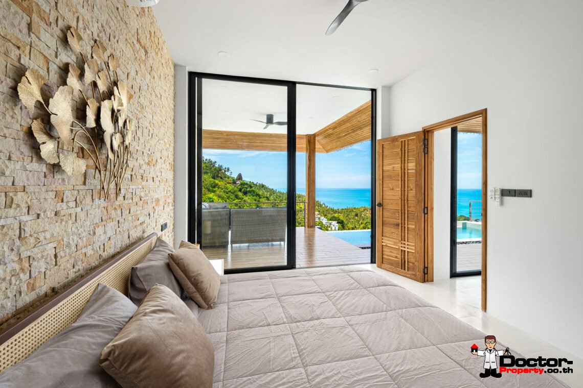 New 3-4 Bedroom Villas with Sea Views in Lamai, Koh Samui – For Sale