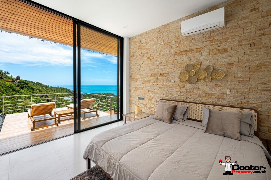 New 3-4 Bedroom Villas with Sea Views in Lamai, Koh Samui – For Sale