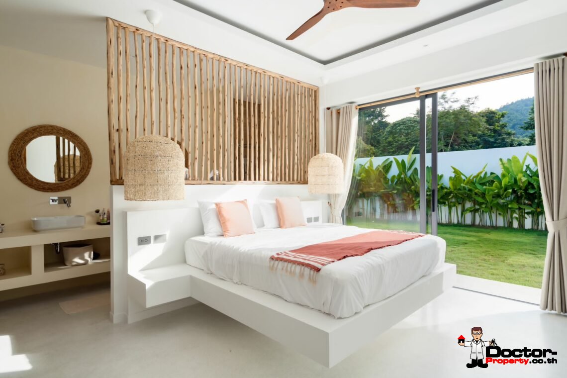 New Balinese Style Modern 4 Bedroom Pool Villa – Mea Nam, Koh Samui – For Sale