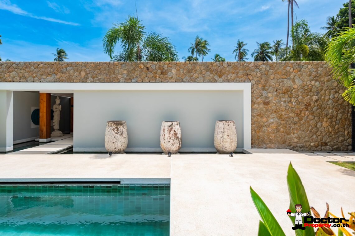 New Luxury Balinese Style Modern 3 Bedroom Pool Villa – Mea Nam, Koh Samui – For Sale