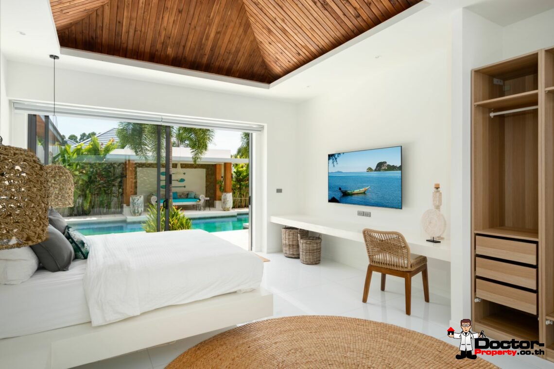 New Luxury Balinese Style Modern 3 Bedroom Pool Villa – Mea Nam, Koh Samui – For Sale
