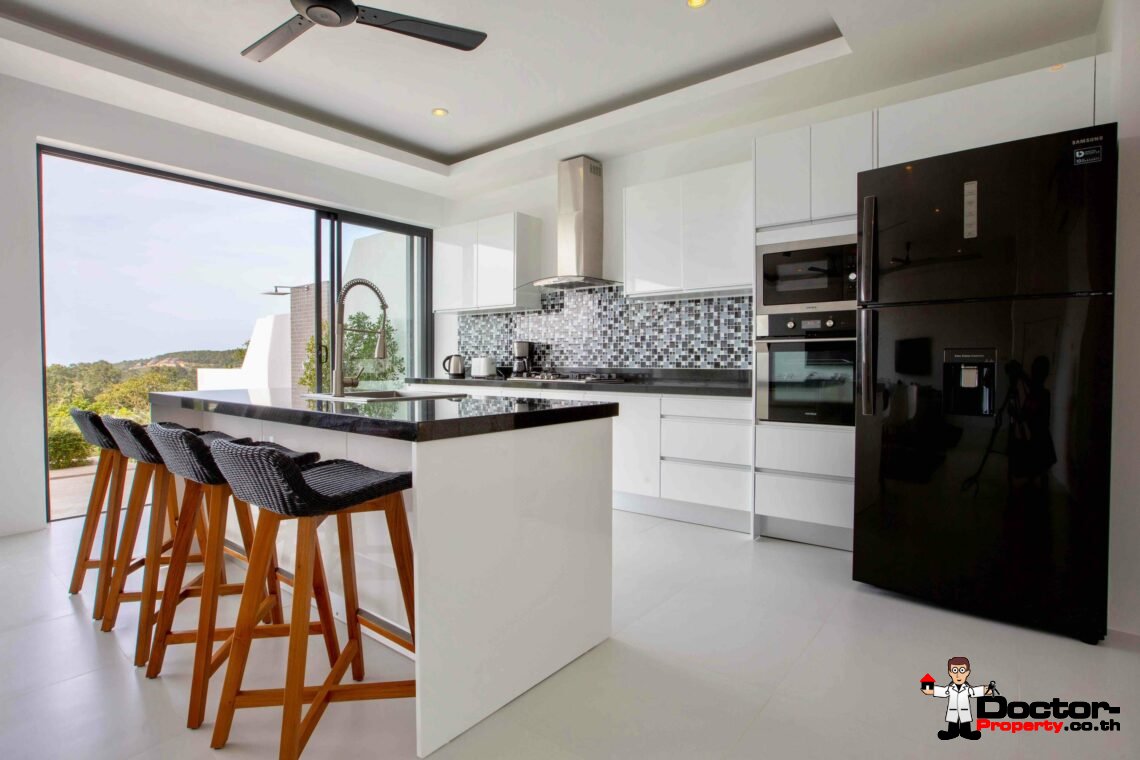 New 3 Bedroom Sea View Villa - Bophut - Koh Samui - For Sale
