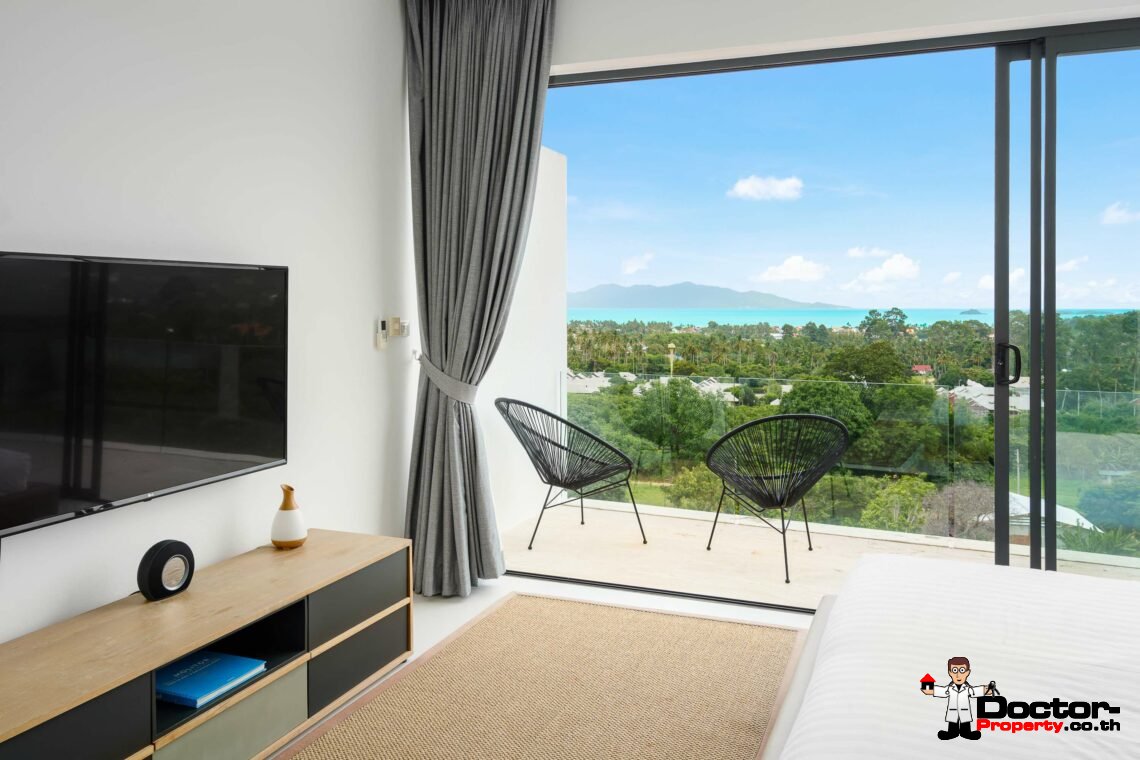 New 3 Bedroom Sea View Villa - Bophut - Koh Samui - For Sale