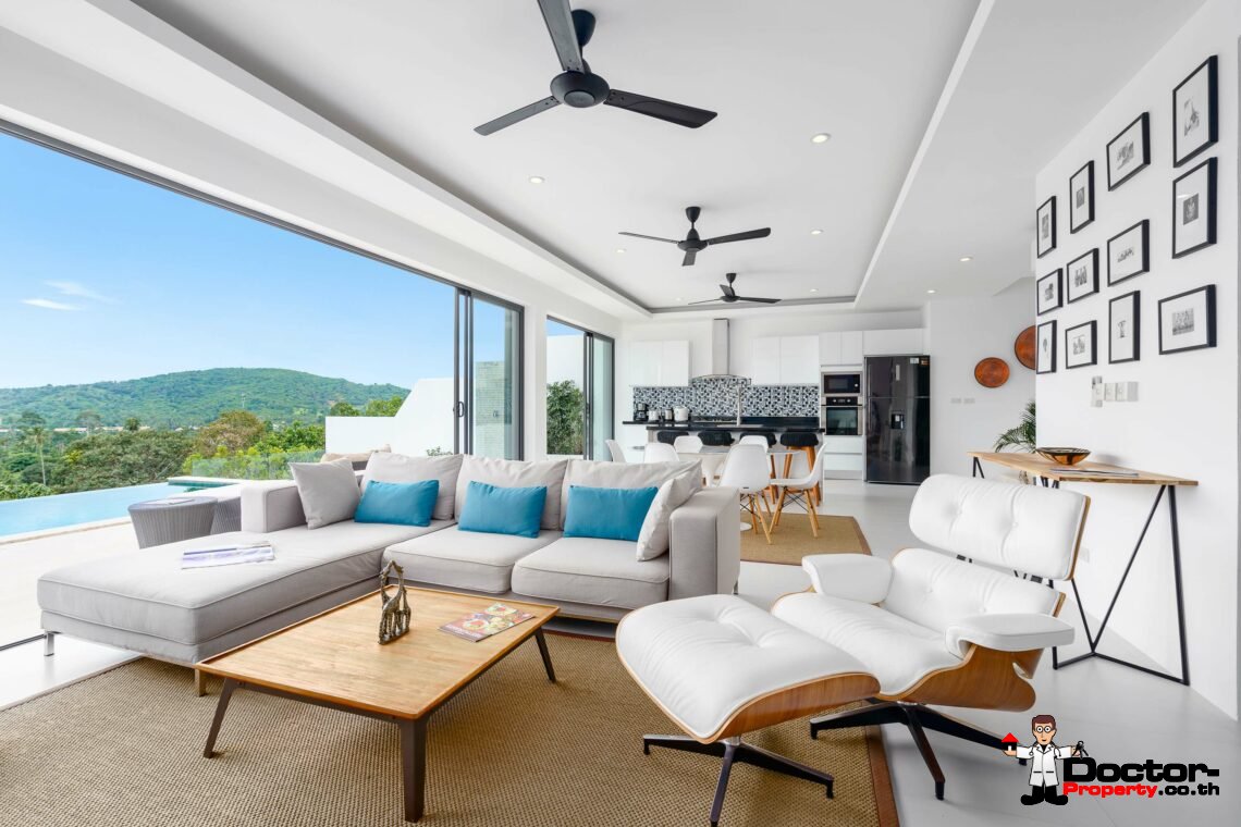 New 3 Bedroom Sea View Villa - Bophut - Koh Samui - For Sale
