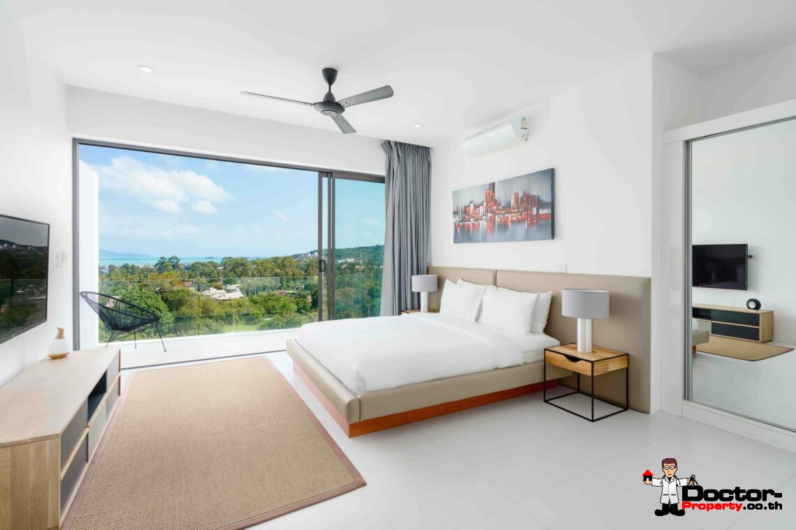 New 3 Bedroom Sea View Villa - Bophut - Koh Samui - For Sale