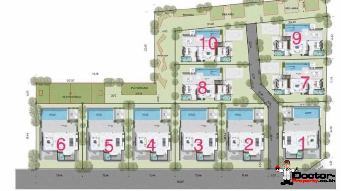 New 3 Bedroom Sea View Villa – Bophut – Koh Samui – For Sale