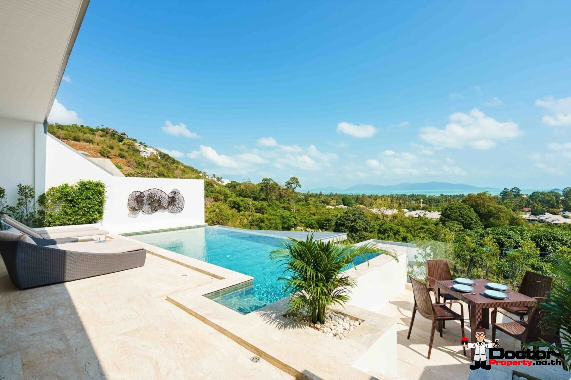 New 3 Bedroom Sea View Villa - Bophut - Koh Samui - For Sale