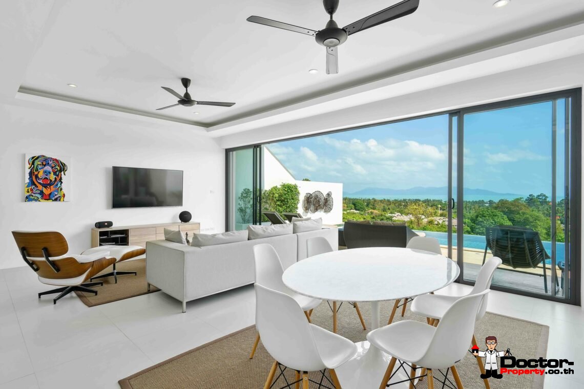New 3 Bedroom Sea View Villa - Bophut - Koh Samui - For Sale
