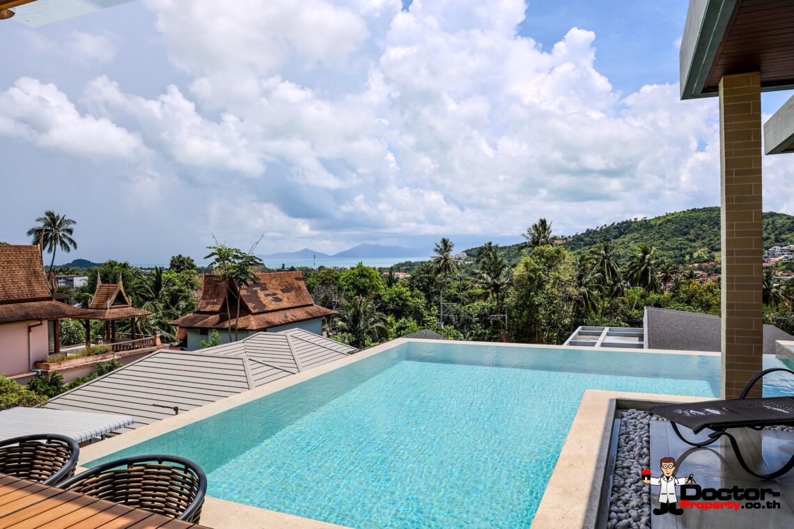 New 4 Bedroom Villa – Sea View – Bophut – Koh Samui – For Sale (dup)