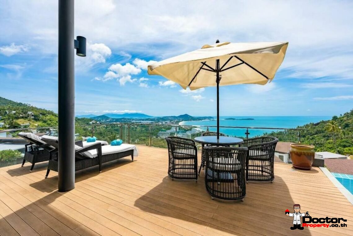 New 3 Bedroom Sea View Villa – Chaweng Noi – Koh Samui – for sale