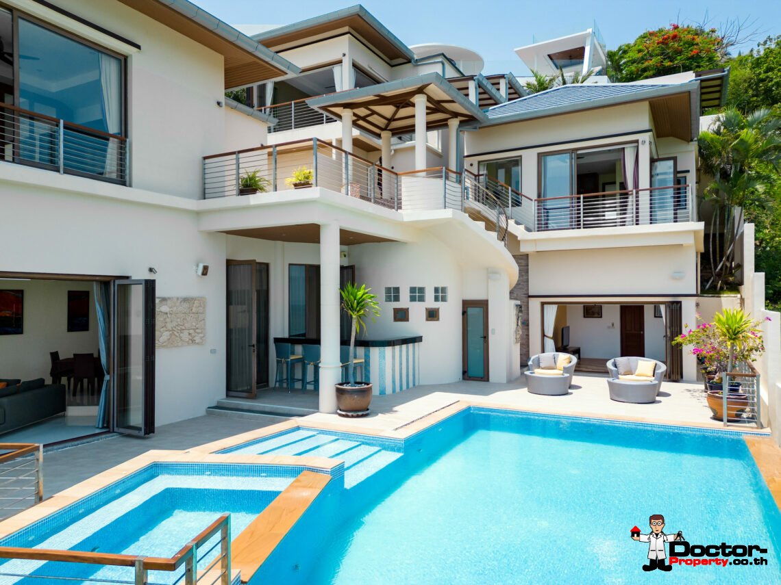 Elegant 3 – 4 Bedroom Coastal Villa in Plai Laem, Koh Samui – For Sale