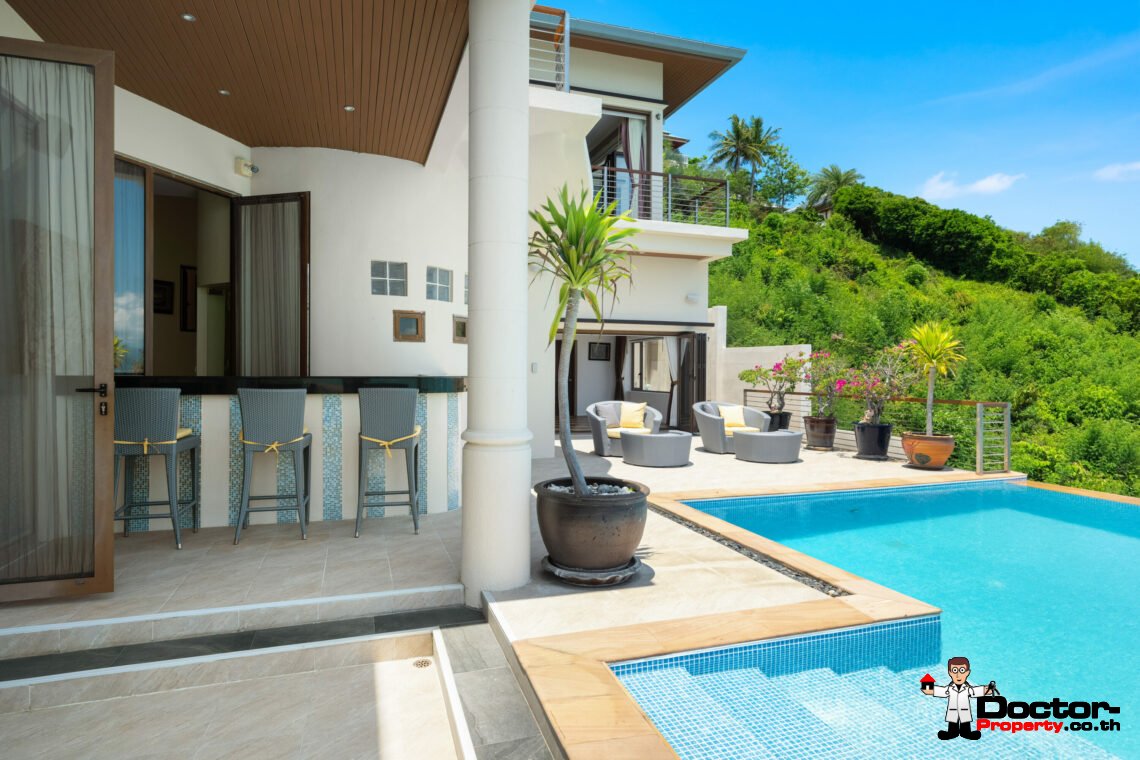 Elegant 3 – 4 Bedroom Coastal Villa in Plai Laem, Koh Samui – For Sale