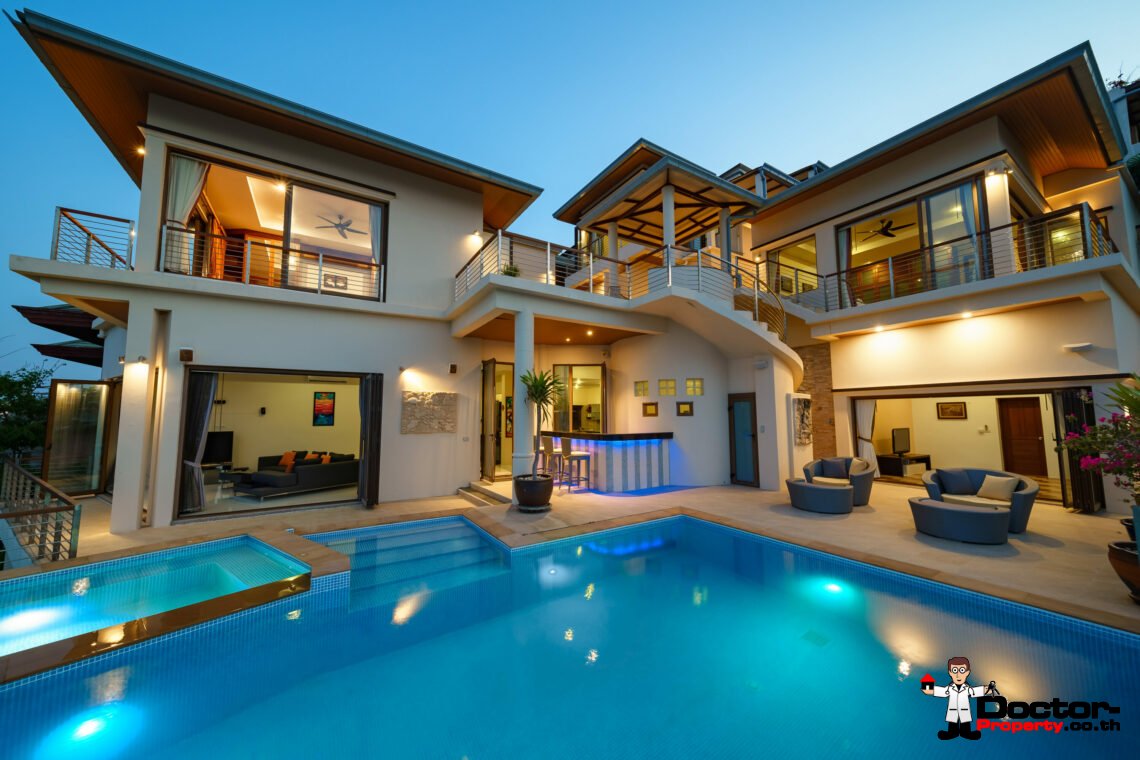 Elegant 3 – 4 Bedroom Coastal Villa in Plai Laem, Koh Samui – For Sale