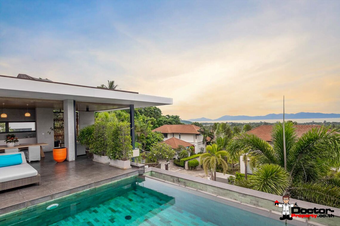 Stunning Luxury 4 Bedroom Seaviews Villa in Mae Nam Hills, Koh Samui – For Sale