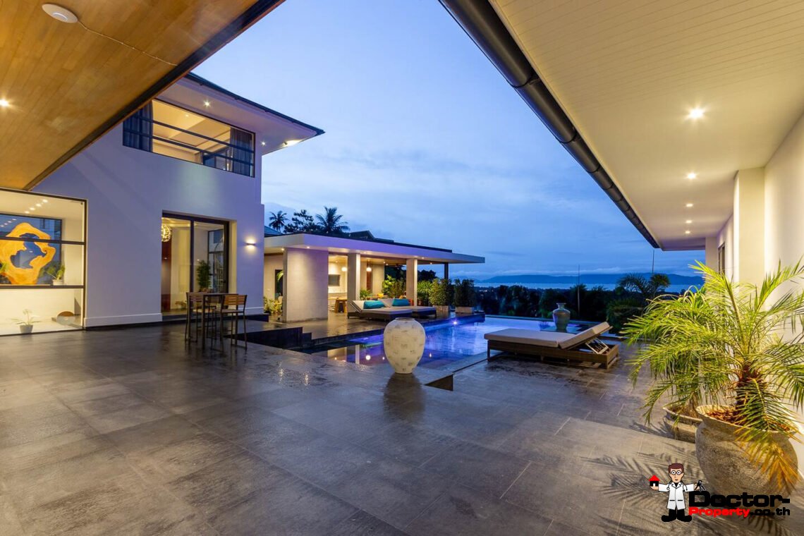 Stunning Luxury 4 Bedroom Seaviews Villa in Mae Nam Hills, Koh Samui – For Sale