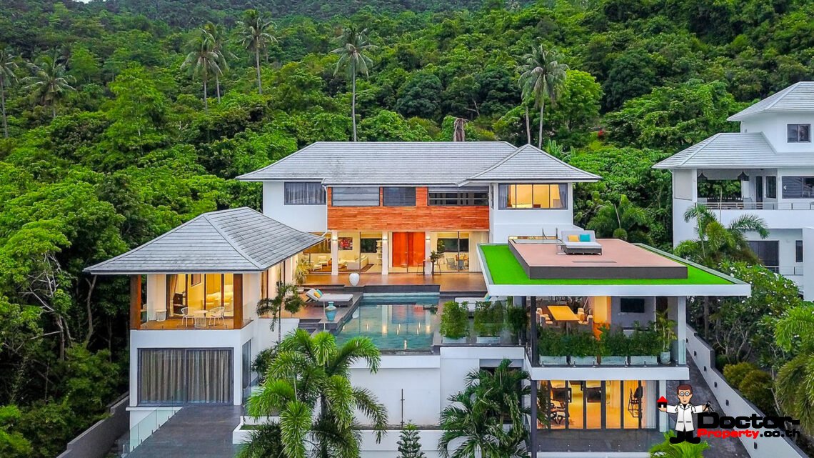 Stunning Luxury 4 Bedroom Seaviews Villa in Mae Nam Hills, Koh Samui – For Sale