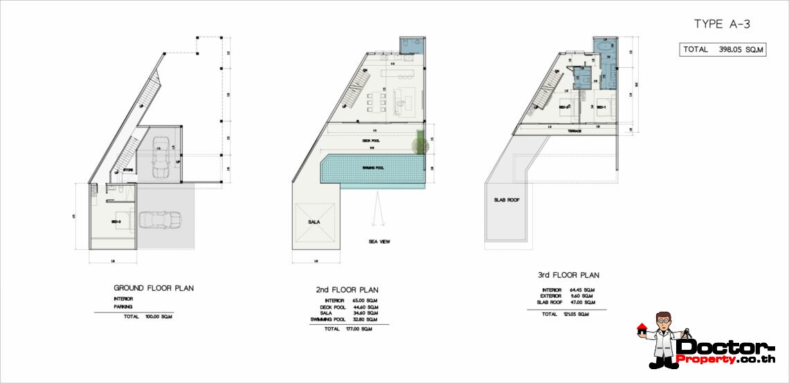 New 3 Bedroom Villa with Sea View and Pool – Chaweng Noi, Koh Samui – For Sale