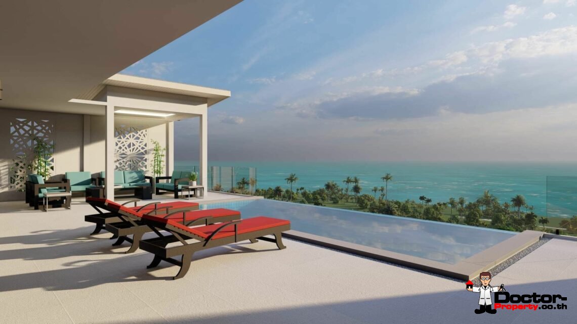 New Modern Style 3 bedroom Sea View Villa – Lamai, Koh Samui – For Sale