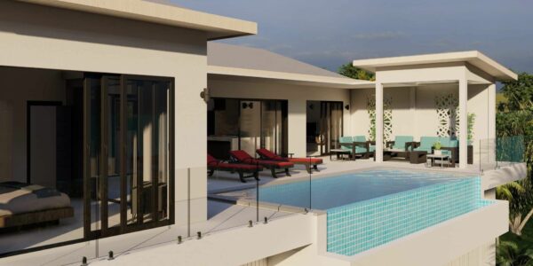 New Modern Style 3 bedroom Sea View Villa – Lamai, Koh Samui – For Sale