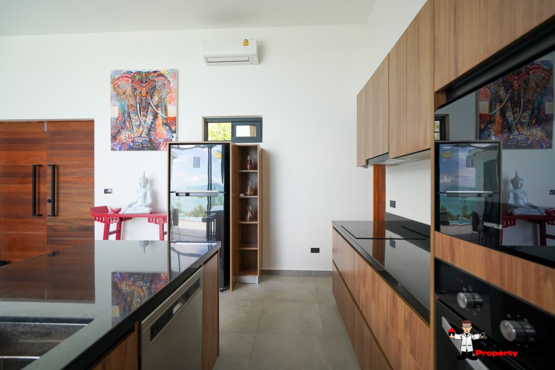 New Stunning 3 Bedroom Sea View Villa – Bophut Hills, Koh Samui – For Sale